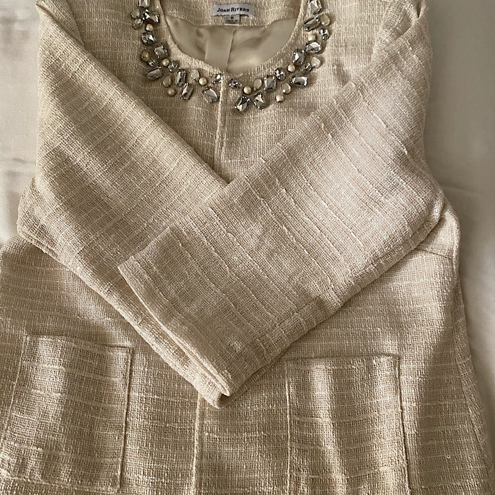 Joan Rivers Elegant Rhinestone Blazer Medium